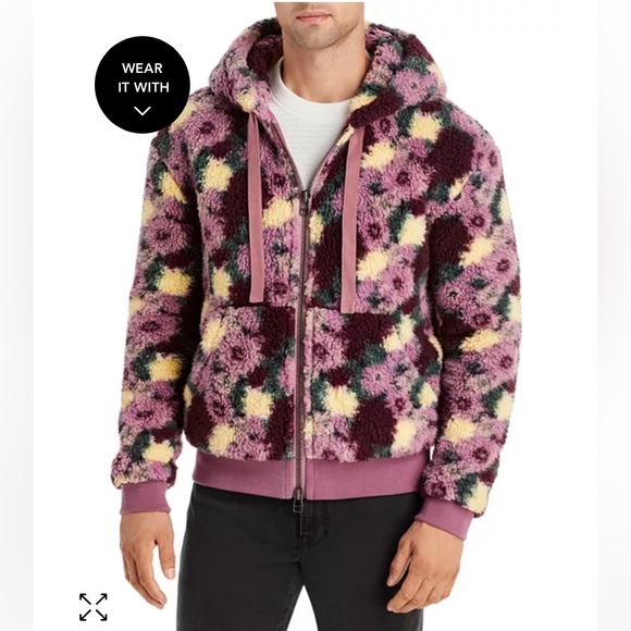 NWT ATM ANTHONY THOMAS MELILLO luxury designer Floral Zip Front Hoodie Men’s M - Picture 3 of 10